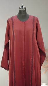 Classic Lace Work Abaya